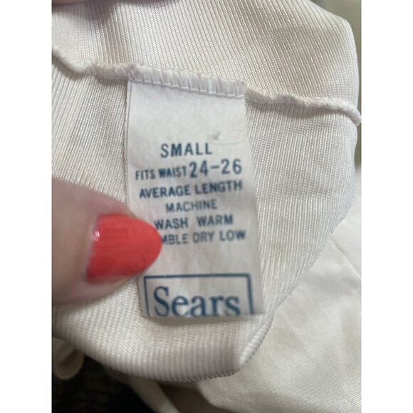 Vintage SEARS THE DOESN'T SLIP Ivory Lace Trim Small USA Made - Picture 6 of 6